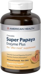 American Health Super Papaya Enzyme Plus (360 Chewable Tablets)