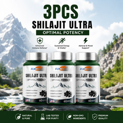 Flynew Shilajit Ultra Optimal Potency, Energy& Vitality, Shilajit L-arginine,
