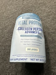 Vital Proteins Collagen Peptides Powder Advanced Hyaluronic Acid +Vitamin C 20oz