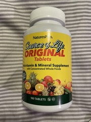 Nature’s Plus Source of Life Multi-Vitamin & Mineral Supplement 180 Tabs 02/27