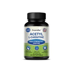 Acetyl-L-Carnitine 1000mg Nervous System Health Antioxidant Supplement Capsules
