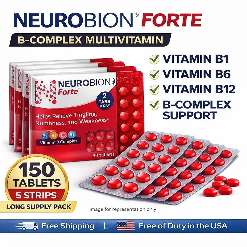 Multivitamin Neurobion Forte B1 B6 B12 B Complex Supplement 150 Tabs Exp 2029
