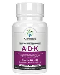 NatureGenX ADK Vitamin Supplement – Vitamins A, D3 60 Count (Pack of 1), None