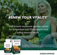 Host Defense Chaga Capsules – Immune System Support Supplement – Chaga Mushroom