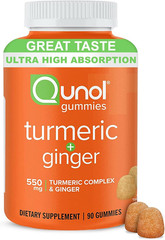 Qunol Turmeric and Ginger Gummies – Joint Support Supplement with Ultra High Abs