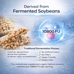 Nattokinase 4X Supplement – 10800 60 FU Capsules Per Serving HO T 2026 US