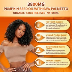 VivoNu Pumpkin Seed Oil with Saw Palmetto + Ashwagandha Softgels Immune Support