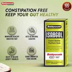 Baidyanath Isabgol – Psyllium Husk Powder – 200gm Relieves Constipation