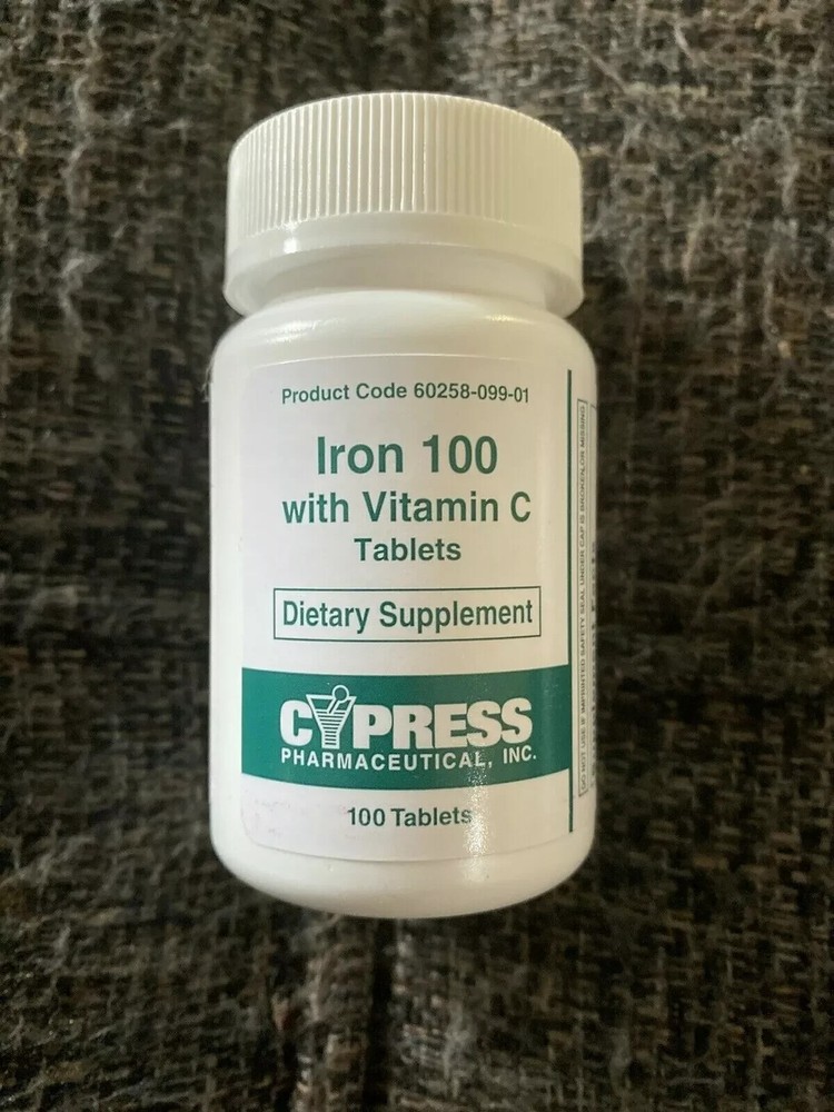 Iron 100 -Vitamin C Tablets 100ct iron,carbonyl/ascorbic acid ORAL TABLET 100-