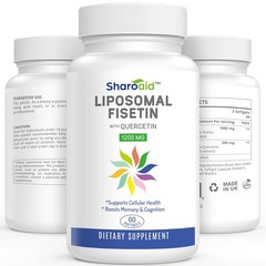 Sharoaid Liposomal Fisetin with Quercetin Supplements 1200 mg per Serving,Hig…