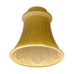 B&P Lamp® 5-1/2 inch tall Satin Amber Pan Light Fixture Shade, 2-1/4 inch l