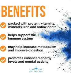 Organic Blue Spirulina Powder – 100% Pure Superfood, Blue-Green Algae, No Fishy