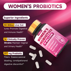 PMS Support Supplement for Women – Hormone Balance + Women’s Probiotics 50B CFU