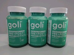 3 Pack Goli Nutrition – Pre + Post + Probiotics Gummies (60 Count) Exp 9/27
