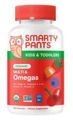 SmartyPants Organic Kids and Toddler Formula Multivitamin, 180 Gummies
