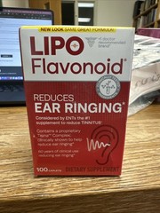Lipo-Flavonoid Tinnitus Relief for Ear Ringing, Health Supplement, 100 Count