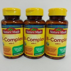 3x Nature Made B-Complex with C 100 Caplets New – Free Shipping