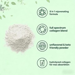 Multi Hydrolyzed Collagen Peptides Powder Type I II III V X 1LB