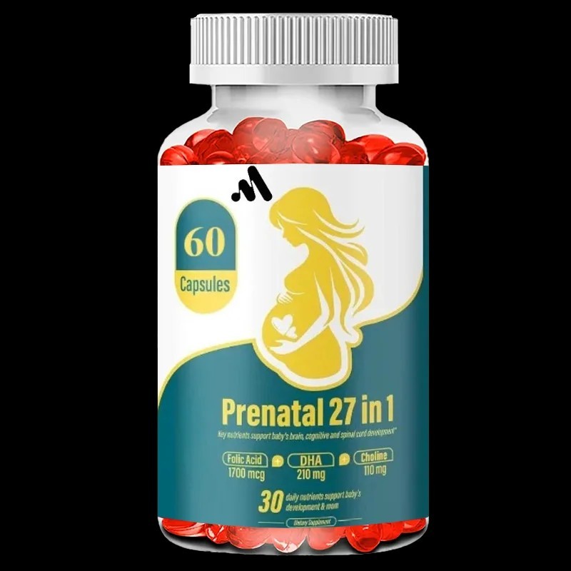 Pregnant and Prenatal Vitamin Folic Acid DHA Choline Niacinamide Biotin and Mine