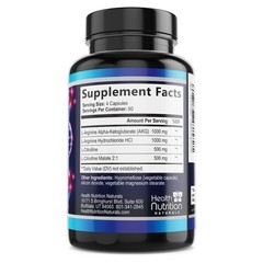 Extra Strength Nitric Oxide Booster – 3X Strength L-Arginine AKG and Citrulli…