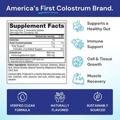 Symbiotics Naturade Colostrum Chewable Tablets Immune Digestive Support