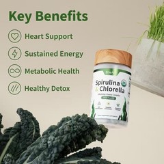 SNAP Gut Health Supplement&Snap Supplements Natural Spirulina and Chlorella—