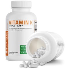 Vitamin K Triple Play (Vitamin K2 MK7 / MK4 180 Count (Pack of 1)