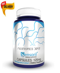 Nootropics Depot Sensoril Ashwagandha Capsules | 125mg | 90 Count | Ayurvedic He