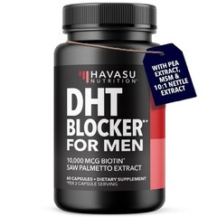 DHT Blocker for Men – Biotin 10000mcg, Saw Palmetto, MSM – Supports Hair Growth,