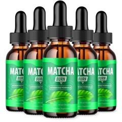 (5 Pack) Matcha Burn Premium Weight Management Liquid Drops, MatchaBurn (10oz)