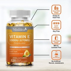 670mg Vitamin E 1000 Iu Capsules – Supports Skin, Hair, Immune and Eye Health