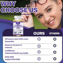 Eye Health Capsules, Lutein Zeaxanthin, Vision Health, Eye Support, 60/120 Caps