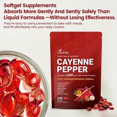 3/2PACK Cayenne Pepper Softgels Supplement – 240 Capsule Supplement Pills Brand