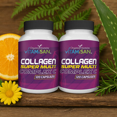 (2 Pack) Collagen Peptides Hydrolyzed Types I, II, III, V, X 1500mg 240ct Skin