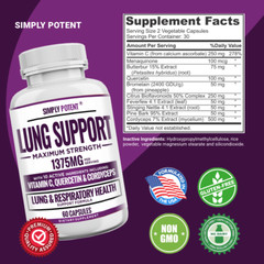 Blood Pressure Support + Lung Support For Energy, Endurance, Heart & Lung Health