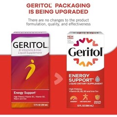 Geritol Liquid Multivitamin and Iron Supplement for Energy Support 12 Fl Oz