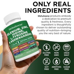 Selenium Zinc Iodine Supplements Thyroid Cellular Immune Support 30-120 Capsules