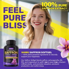 Nextdia Saffron Supplements – 100mg Liposomal High Absorption 100% Pure Saffr…