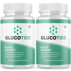 (2 Pack) Glucotide Advanced Blood Support Supplement Gluco Tide 120 Capsules