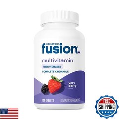 Bariatric Fusion Very Berry Complete Chewable Bariatric Multivitamin with Iro