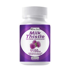 Milk Thistle (Silymarin) Extract 1150 mg liver cleanser liver detox cardio 120Pc