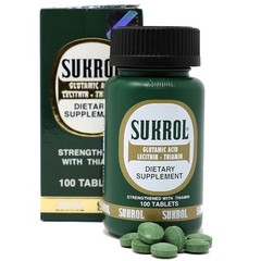 Sukrol, Vitamin, Improve Healthy Brain Function, 100 Count (Pack of 1), White