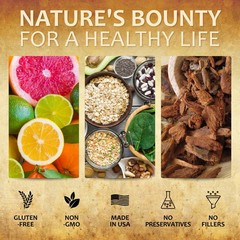 HERBALICIOUS Quinine Immune Guard 500mg w Vitamin C D3 Zinc 60 Caps