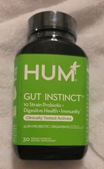 HUM Gut Instinct (30-Day Supply) – Daily Probiotics for Digestive Health exp2027