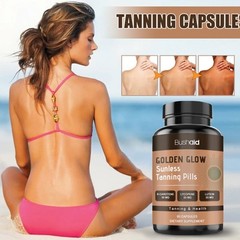 3 Bottles Tanning Vitamin Capsules for Sunless Tan & Natural Golden Glow