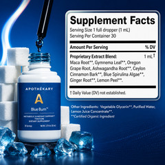 Apothékary Blue Burn Herbal Tincture Metabolic Weight Energy Support 30mL