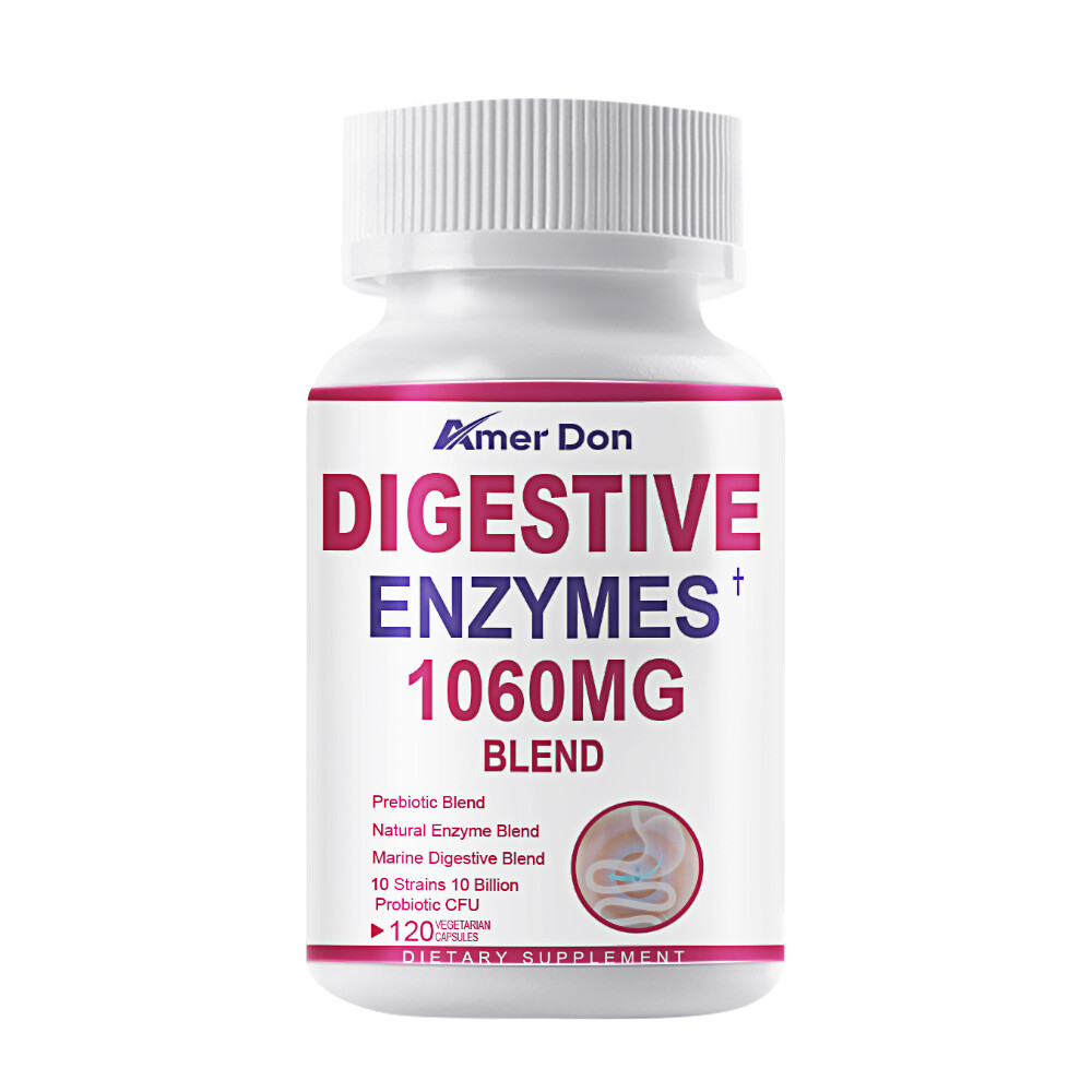 Digestive Enzymes Prebiotic & Probiotics Pancreatin Enzimas Digestivas 120 caps