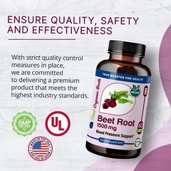 TrueMed Beetroot Supplement, Beet as Beta Vulgaris 1500 Mg 60 Capsules