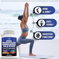 NEW AGE DHEA Supplement – Pregnenolone for Men & Women with DIM, Ashwagandha,…