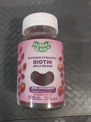 Human Beanz Biotin 120 Count 10000 Mcg Strawberry Blast Exp 12/2026 #S24
